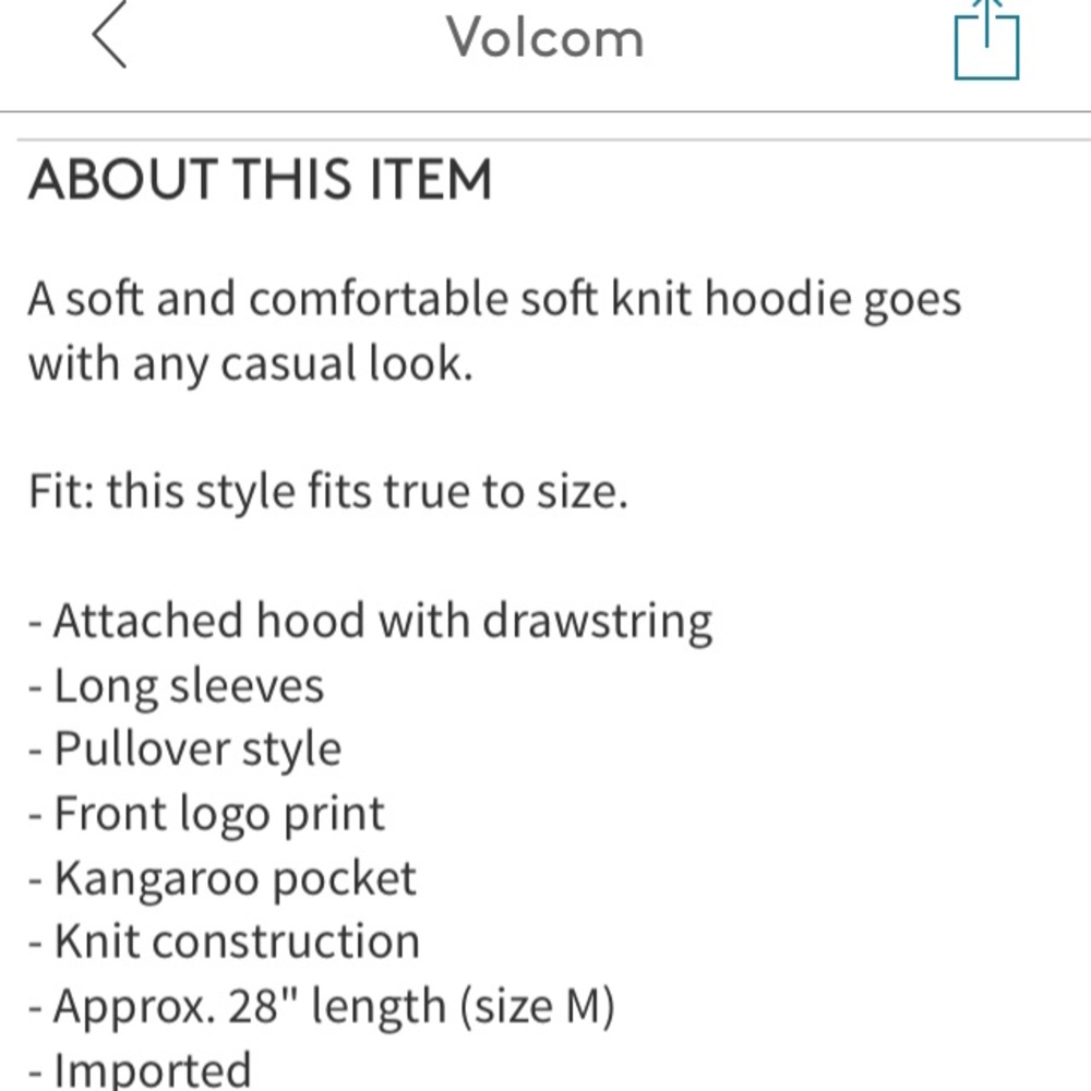 VOLCOM HOODIE - Picture 4 of 5